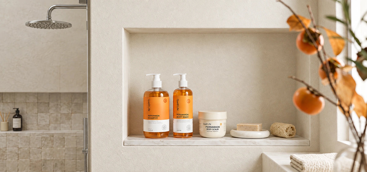 qualilife_persimmon_products_in_a_bathroom_niche